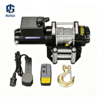 Treuil électrique pour remorquage et sauvetage de voitures et remorques - Spécial tout-terrain 710W avec câble en acier de 10m et hauteur de levage de 10m