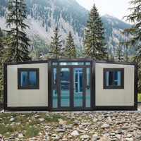 Maison Conteneur Moderne en Acier Préfabriquée Modulaire Extensible Pliable 20FT 30FT 40FT avec 3 Chambres et Salle de Bain