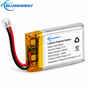 BLUSENERGY 752240 Batterie rechargeable au lithium polymère 3,7 V 500 mAh 1,85 Wh avec fil de connexion à 2 broches - Product Image 2