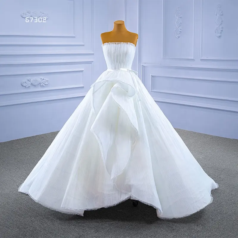 Jancember RSM67302 Chiffon Vestidos De Novia Sencillo Casual Wedding Dress Bridal Gowns