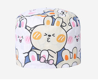Casquette chirurgicale unisexe pour adultes, 100% coton, imprimé sérigraphié motif dessin animé, décontractée pour l'été, idéale pour salles d'opération et cliniques dentaires