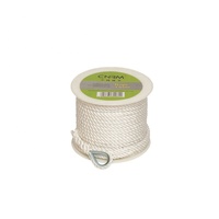 Hitech Corde Blanc torsadé trois brins corde D'ancrage en nylon Cordon avec Dé À Coudre Bateau