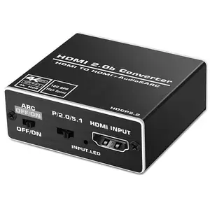 Estrattore Audio ad arco di qualità HDMI HDCP CEC convertitore Audio ottico TOSLINK SPDIF 3.5mm RCA convertitore 4K X 2K 3D HDMI 2.0