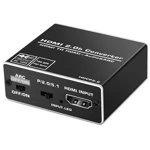 <span class=keywords><strong>Extracteur</strong></span> audio <span class=keywords><strong>HDMI</strong></span> 2.0b 4K 60Hz avec commutateur <span class=keywords><strong>ARC</strong></span> 5.1, sortie optique SPDIF 3.5mm, passage de signal 18 Gbps HDCP 2.2 pour TV, barre de son, projecteur - Product Image 1