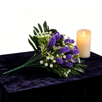Promo Panas Bunga Artificial Bentuk Kipas 44cm Premium Ungu Lavender untuk Dekorasi Pernikahan, Rumah & Hotel
