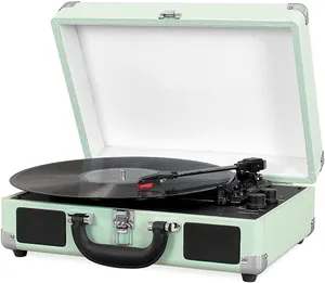 Nisoul xách tay mini stereo stereo Vali Vinyl bàn xoay Máy nghe nhạc để bán