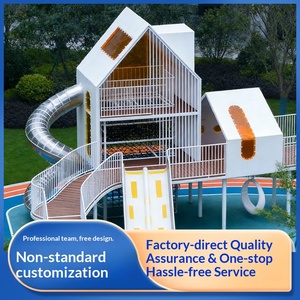 สวนสไลเดอร์กลางแจ้ง สถานที่สันทนาการสำหรับเด็ก สถานที่ชมวิว สไลเดอร์สแตนเลสแบบไม่ใช้เครื่องยนต์ อุปกรณ์สันทนาการสำหรับชุมชน - Product Image 1