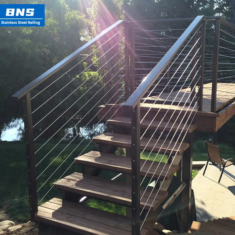 BNS interni esterni sistemi in acciaio inossidabile Hardware per ringhiere per cavi ringhiera per balconi in acciaio inossidabile ringhiera per scale con cavo