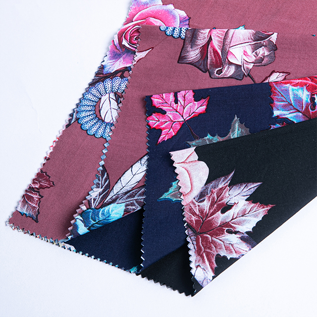 Однотонная цифровая ткань из искусственного шелка с принтом в виде кленовых листьев