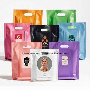 Bolsas de Compras de Plástico Negro con Asa Troquelada, Impresas con Logotipo Personalizado, para Boutique y Comercio Minorista - Product Image 3