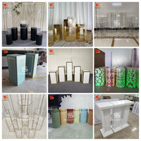 Plinthes en PVC en gros, accessoires de mariage, centres de table floraux pour la décoration de fêtes de mariage