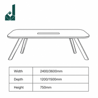 Mesa de Reuniones Ejecutiva Premium con Soporte Diagonal en las Patas Laterales, Chapa Negra, Base Plateada Satinada y Toma de Corriente Oculta para Oficina