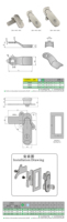 SK1-0843-SN01/2/3 Serrure à panneau poli en acier inoxydable SUS304 avec cylindre de verrouillage pour armoires électriques ou armoires réseau