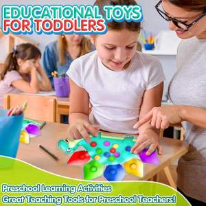 Giocattoli sensoriali di smistamento a colori tartaruga zampa di dinosauro fiore riccio giocattolo Anti Stress animale gioco di smistamento di colore personalizzato - Product Image 3