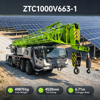 Meilleur prix pour grue mobile d'occasion de 100 tonnes, flèche de 60,5 m, contrepoids auto-amovible de 23,5 t pour projets urbains