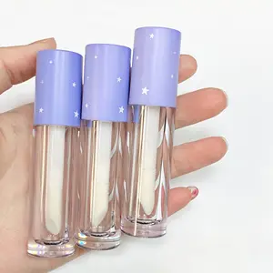 4.5ml kunststoff große lip gloss container leere transparente kosmetische rohr lipgloss rohre individuelles logo
