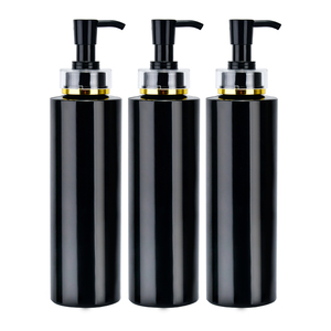 Flacon pompe en plastique noir de luxe vide pour <span class=keywords><strong>shampoing</strong></span> et après-<span class=keywords><strong>shampoing</strong></span>, 200ml, 250ml, 300ml, 500ml, avec distributeur à pompe - Product Image 6