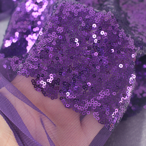 Bán Buôn Nhiều Màu 3Mm Ánh Kim Long Lanh Satin Dệt Kim Dệt Căng <span class=keywords><strong>Sequin</strong></span> Lưới Vải Cho Váy Cưới Nhà Dệt May - Product Image 3