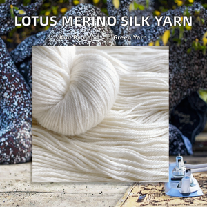 Fil brut écologique en mélange de laine mérinos, soie et ramie pour chaussettes, idéal pour la teinture et le tricot à la main, filé à l'anneau, 400m/100g - Product Image 2