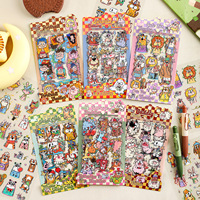 Autocollants créatifs pour fête dynamique, autocollants pour enfants, autocollants pour journal DIY, décalcomanies - 4 pièces par paquet
