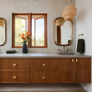 Mueble de Baño Moderno de Madera de Nogal, Resistente al <span class=keywords><strong>Agua</strong></span>, para Apartamento, Diseño Interior Integral, Material de Construcción Personalizado - Product Image 2