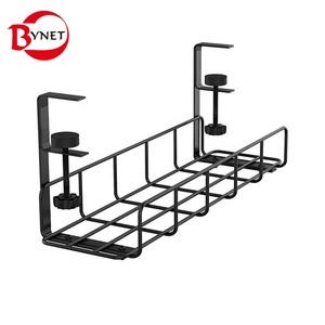 No drill under desk cable management tray Latest Wire Mesh Cable Tray Price List Under Desk Cable Management Tray