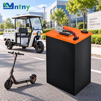 Paket Baterai LiFePO4 60V 64V 50Ah untuk Sepeda Motor Listrik dan Golf Cart, 2000 Siklus, Sel Prismatik 3.2V 25Ah Terpasang