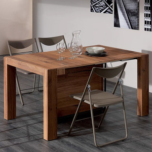 <span class=keywords><strong>Tavolo</strong></span> da Pranzo Espandibile su Misura, Design Pieghevole <span class=keywords><strong>in</strong></span> <span class=keywords><strong>Legno</strong></span> <span class=keywords><strong>Massello</strong></span>, <span class=keywords><strong>Tavolo</strong></span> Trasformabile per Cucina - Product Image 2