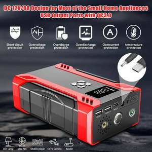 Arrancador de batería de coche portátil de 12V, bomba de neumáticos, luz LED, Kit de emergencia de refuerzo de batería automático, pantalla Digital a prueba de chispas 2000a para coches - Product Image 5