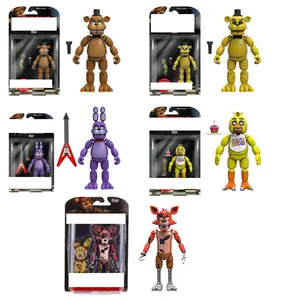 Venda quente articulações móveis cinco noites em Freddy's Bonecos de ação de anime Bonnie Foxy Freddy Nightmare Edition Figura de brinquedo em PVC