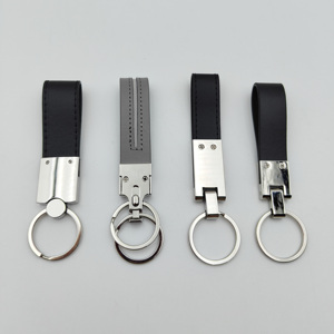 هدايا فاخرة مخصصة للرجال والأولاد سيارة معدنية فاخرة ماركة بو الجلود سلسلة مفاتيح حامل سلسلة مفاتيح من الجلد الأصلي علامة مفاتيح معدنية - Product Image 3