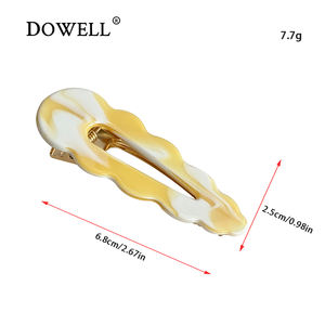 Pinzas para el Pelo Dowell con LOGO Personalizado de 7 cm, Nuevos Pasadores de Acetato para Mujer y Accesorios para el Cabello para Niñas - Product Image 2