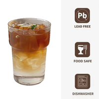 Mug à café moderne en verre borosilicate haute résistance, résistant à la chaleur, pour latte glacé, compatible lave-vaisselle et micro-ondes, grande capacité, pour jus et café