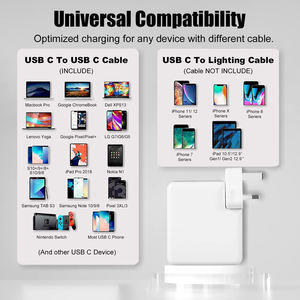 Adaptateur secteur USB-C pour <span class=keywords><strong>MacBook</strong></span> <span class=keywords><strong>Pro</strong></span>/Air 140W UK Socket Standard Type-C <span class=keywords><strong>Chargeur</strong></span> d'ordinateur portable Protection OVP pour caméra Écouteurs - Product Image 4