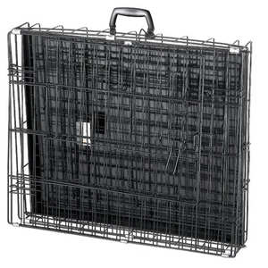 Cage pour chien HugglePets de 36 pouces en argent avec plateau en métal - Product Image 3