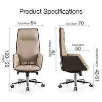 Chaises de bureau modernes pour visiteurs et cadres, assorties au bureau de direction, avec mécanisme multifonctionnel pour usage en bureau ou hôtel
