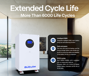 Batería Bullcube 6000 de Ciclo Profundo de 48 V, 300 Ah, 14.4 kWh, Celdas de Iones de Litio GX-51300-RL, Batería de 48 V Lifepo4 para Sistemas Solares - Product Image 2