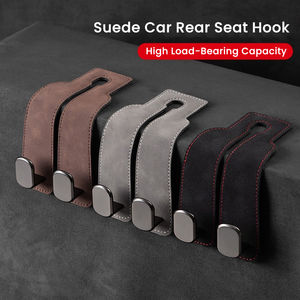 2 In 1 Auto Kopfstütze Haken Wildleder Rücksitz Rücken hängen Legierung Doppel haken Clip Halter Lagerung Auto Interieur Zubehör Universal - Product Image 1
