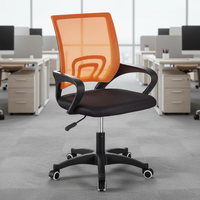 Chaise de bureau exécutive moderne en tissu à prix abordable avec soutien lombaire et hauteur réglable, chaises de bureau ergonomiques pivotantes