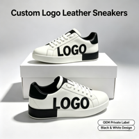 Sneakers en cuir de luxe avec logo personnalisé, chaussures de skate décontractées unisexes, chaussures de sport pour hommes et femmes, chaussures de marche en plein air