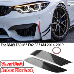 Front Bumper Side Air Vent <b>Splitter</b> Lip Canard Eyelid Trim for BMW F80 M3 F82 F83 M4 2014-2019 Intake Frame Upper Spoiler Cover - Product Image 1