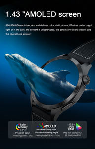 Montre connectée 2025 Health ET485 avec écran AMOLED de 1,43 pouce, appels SOS via Bluetooth, ECG, moniteur de fréquence cardiaque, suivi de la santé, tracker de forme physique - Product Image 3