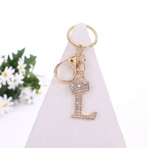 Nouvel Arrivage Porte-clés Lettre en Métal Diamanté, Décoration de Sac, Breloque de Téléphone, Pendentifs Alphabet en Strass, Anneaux Porte-clés - Product Image 4