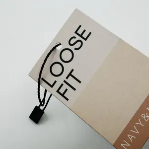 Custom Luxury Clothing Tags Fashion Logo Design Cloth Hang Tag Jeans Thickness Paper Tag Label Hangtags For Clothing Own Logo