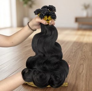 Extensioni per capelli 12A russe con cheratina <span class=keywords><strong>100</strong></span>% Remy, colore naturale, punta a K, onda naturale, capelli umani, <span class=keywords><strong>extension</strong></span> a punta piatta - Product Image 6