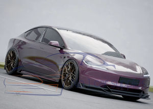 2024New Model 3 Aero Kit Accessoires de carrosserie Lèvre avant Diffuseur arrière Jupes latérales pour <span class=keywords><strong>Tesla</strong></span> Mode 3 Highland Bodykit Fibre de carbone - Product Image 2