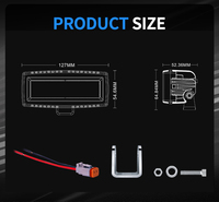 AURORA Barre lumineuse LED monocouche brevetée pour toit de voiture, 40W, 4 pouces, pour tout-terrain, rechargeable