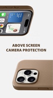 WOWCASE étui de téléphone en cuir véritable recyclé fin tissé original officiel pour iPhone 15 Pox Max avec effets animés magnétiques
