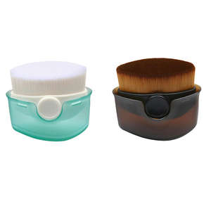 Pinceau de maquillage portable personnalisé HQ Mixed Proc Discount, pinceau pour le visage, pinceau pour le fond de teint avec couvercle, outils de beauté, pinceau de maquillage unique - Product Image 1