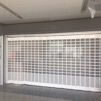 Porte coulissante double pliante en polycarbonate transparent et alliage d'aluminium / porte pliante en aluminium